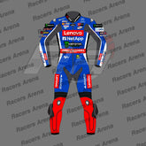 Francesco Bagnaia Blue Ducati 2024 Motorcycle Leathers Racing Suit Front