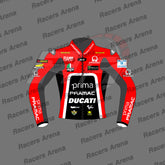 Franco Morbidelli Ducati British GP 2024 Motorcycle Leather Jacket Front