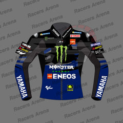 Franco Morbidelli Monster Energy MotoGP 2023 Motorcycle Leather Race Jacket Front