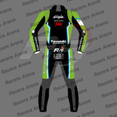 Garrett Gerloff Kawasaki WSBK 2026 Motorcycle Leather Race Suit Back