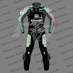 Jonathan Rea Kawasaki Winter Test 2023 Motorcycle Leather Race Suit Front