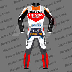 Luca Marini Honda Repsol MotoGP 2024 Motorbike Leather Race Suit Back