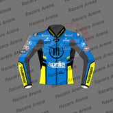 Raul Fernandez Aprilia MotoGP 2025 Motorcycle Leather Race Jacket Front