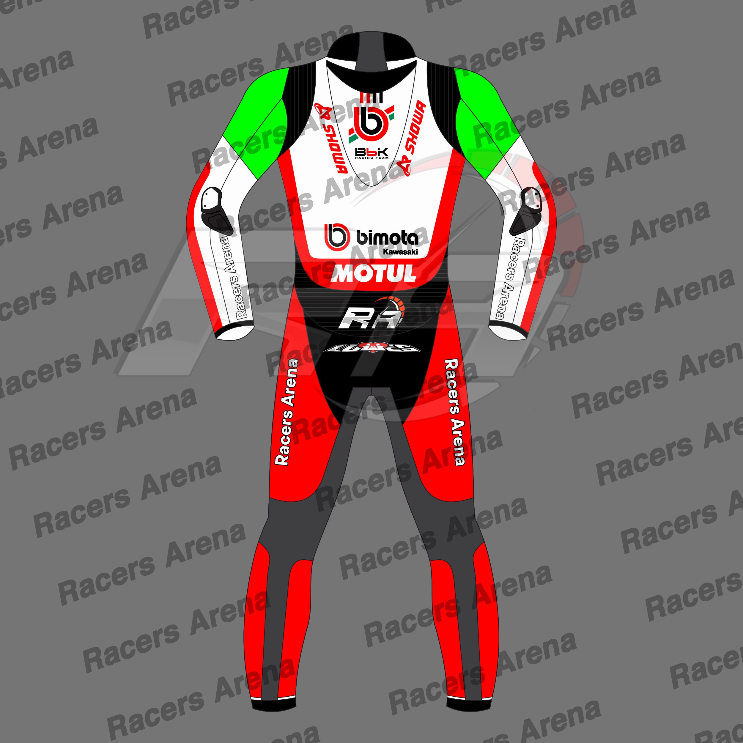 Alex Lowes Kawasaki WSBK 2026 Motorcycle Leather Race Suit Back