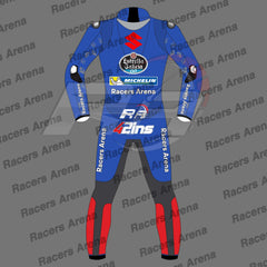 Alex Rins Team Suzuki MotoGP 2022 Motorcycle Leather Race Suit Back