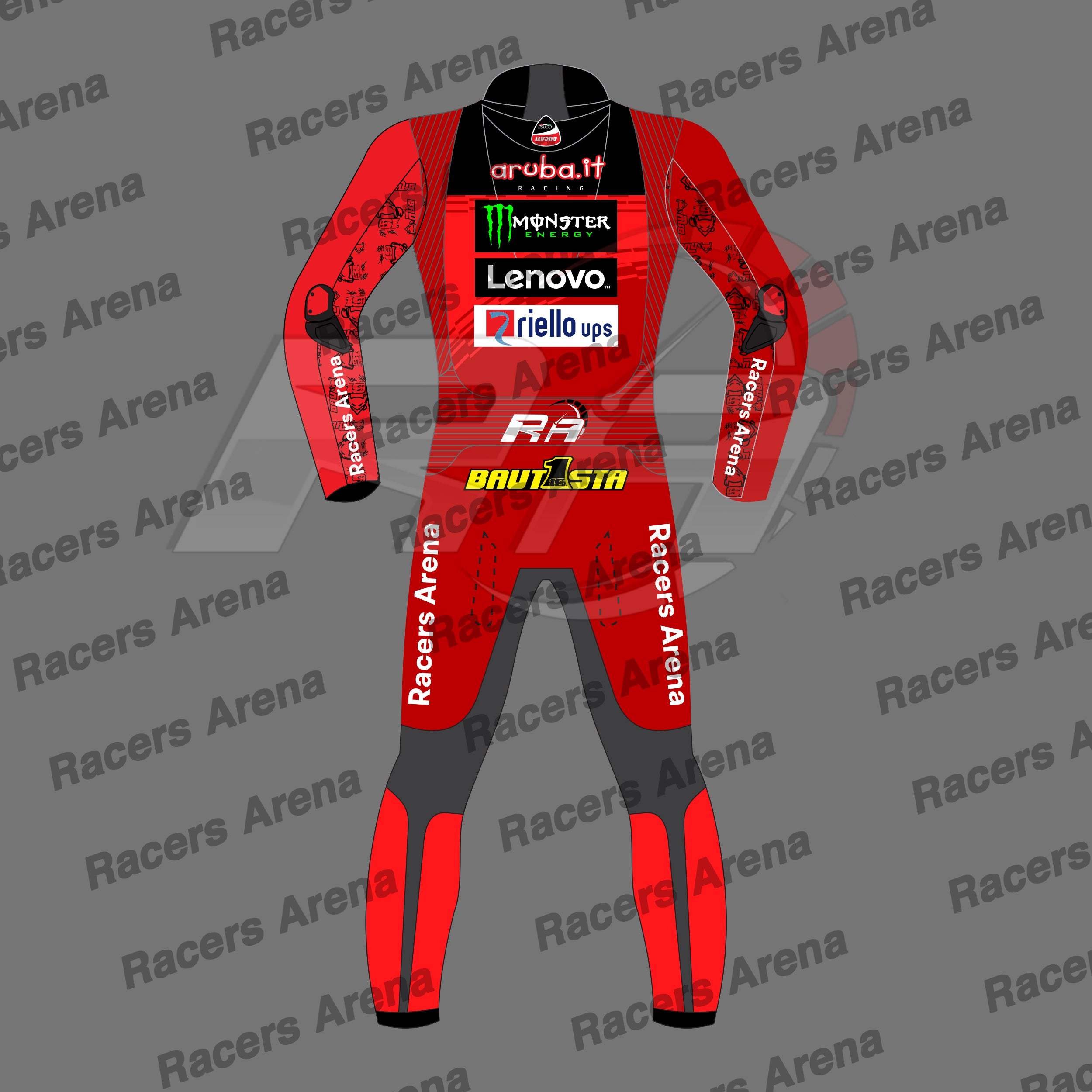 Alvaro Bautista Ducati SBK 2024 Motorcycle Track Race Suit Back