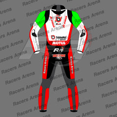 Axel Bassani Kawasaki WSBK 2026 Motorbike Leather Race Suit Back