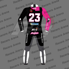 Enea Bastianini Black Winter Test Leather Race Suit 2024 Back