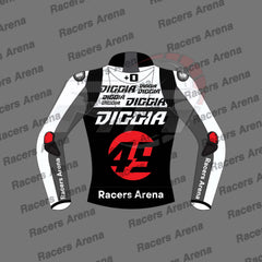 Fabio Di Giannantonio Ducati Winter Test MotoGP 2023 Motorcycle Race Leathers Jacket Back