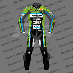 Garrett Gerloff Kawasaki WSBK 2026 Motorcycle Leather Race Suit Front