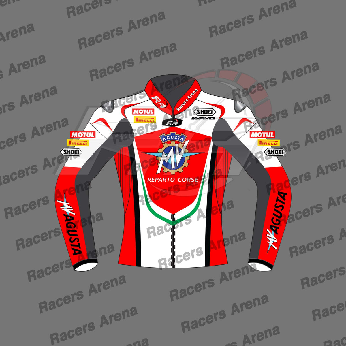 MV Agusta Reparto Corse Leather Race Jacket Front
