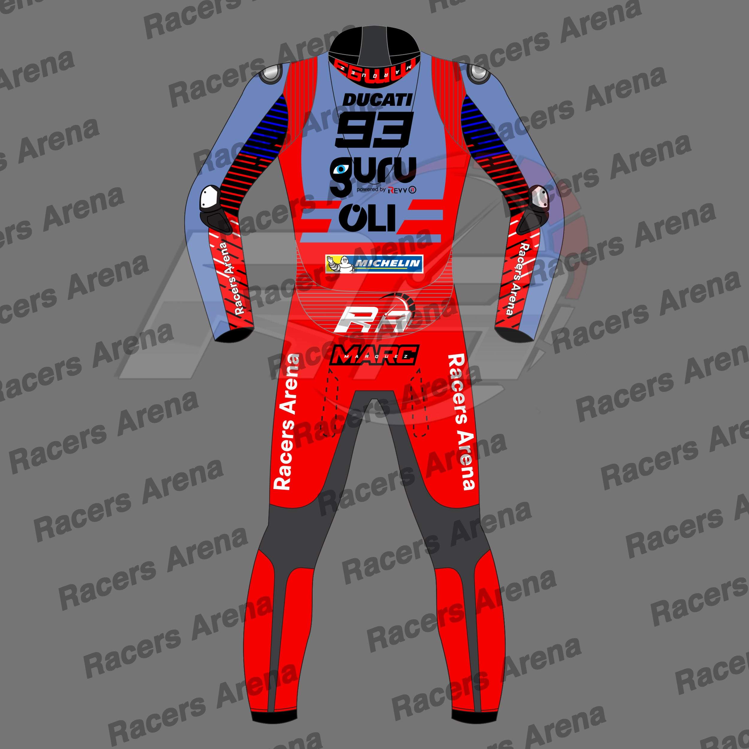 Marc Marqeez Ducati MOTOGP 2024 Motorcycle Race Suit Back