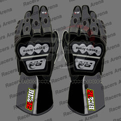 Marco Bezzecchi Mooney VR46 2022 Motorcycle Leather Racing Gloves