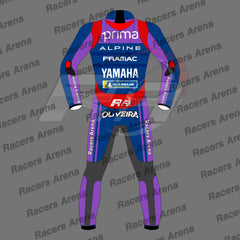 Miguel Oliveira Yamaha Pramac Motogp Motobike Leather Race Suit 2025 Back