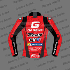 Pol Espargaro Gasgas Tech3 MotoGP 2023 Motorcycle Leather Race Jacket Back