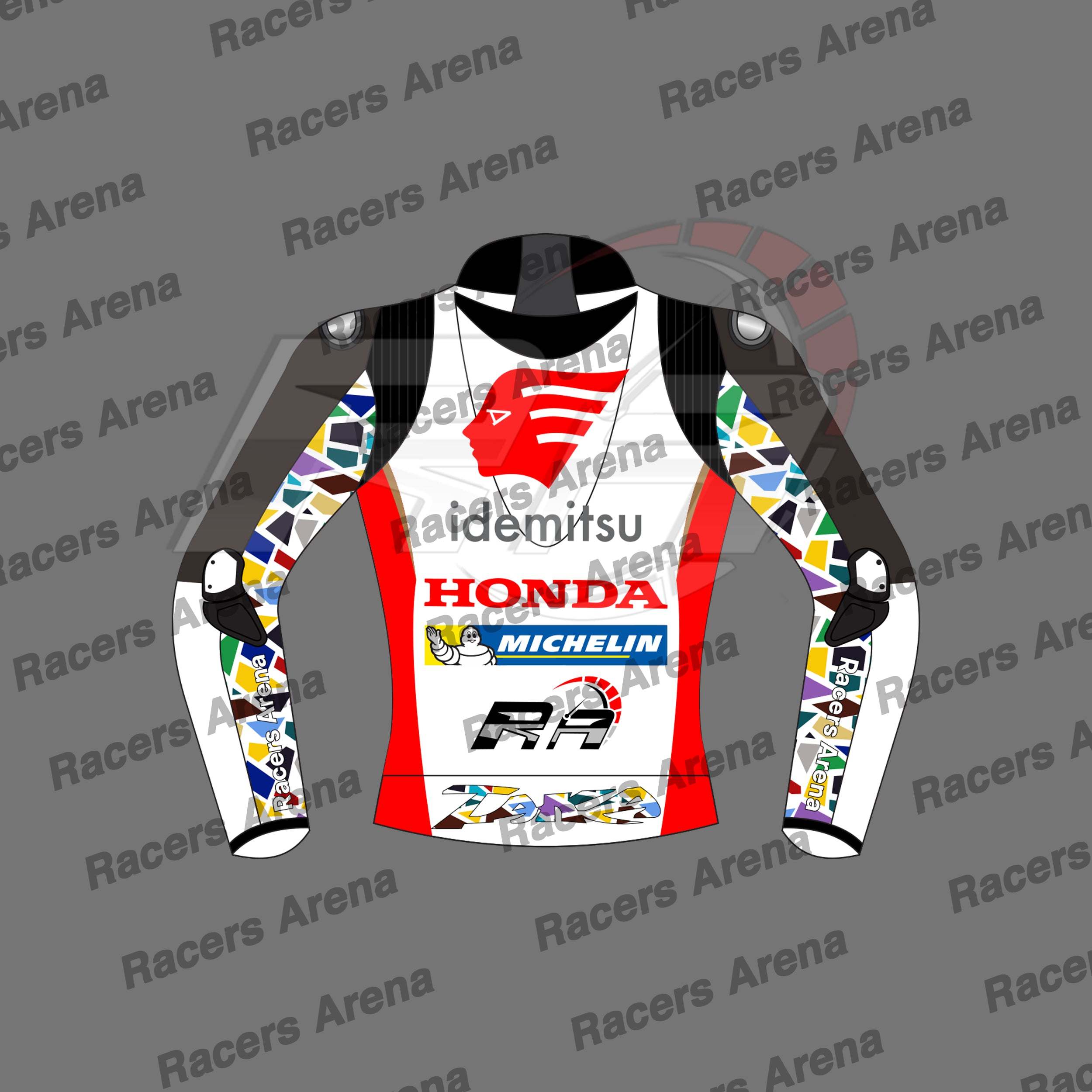 Takaaki Nakagami LCR Honda MotoGP 2022 Motorbike Leather Race Jacket Back