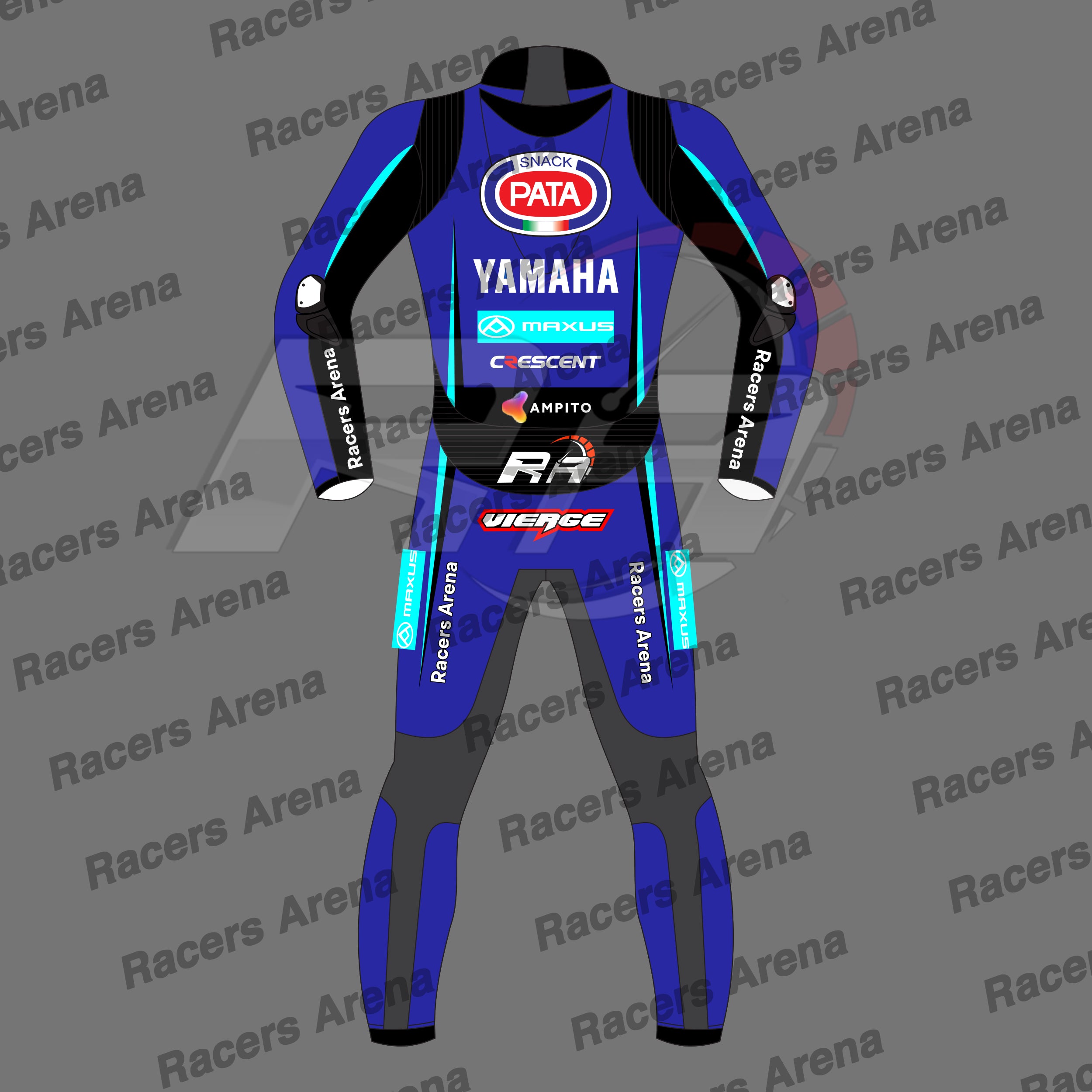 Xavi Vierge Yamaha WSBK 2026 Motorcycle Leather Race Suit Back